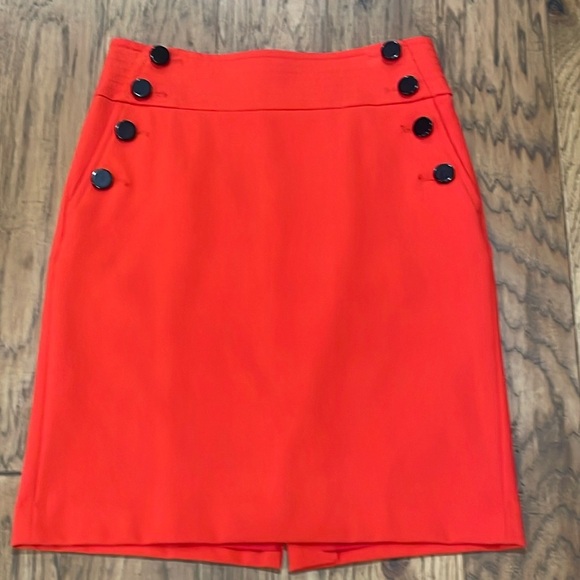 LOFT Dresses & Skirts - Ann Taylor Loft Red Orange Pencil Skirt size 4